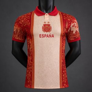 New arrivals Player Version 2026 Spain National Team Away Heritage Pattern Jersey - Front
