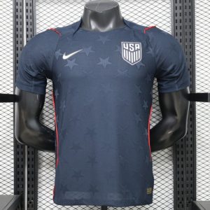 New arrivals Player Version 2026 USA Navy Blue with All-Over Star Pattern Away Jersey - Front