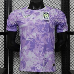 Player Version 2027 South Korea Away Purple Floral Jersey - Front