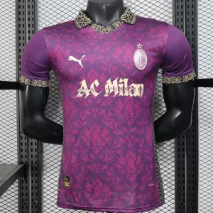 Player Version 25 26 AC Milan Redesigned Away Purple with Geometric Pattern Jersey - Front