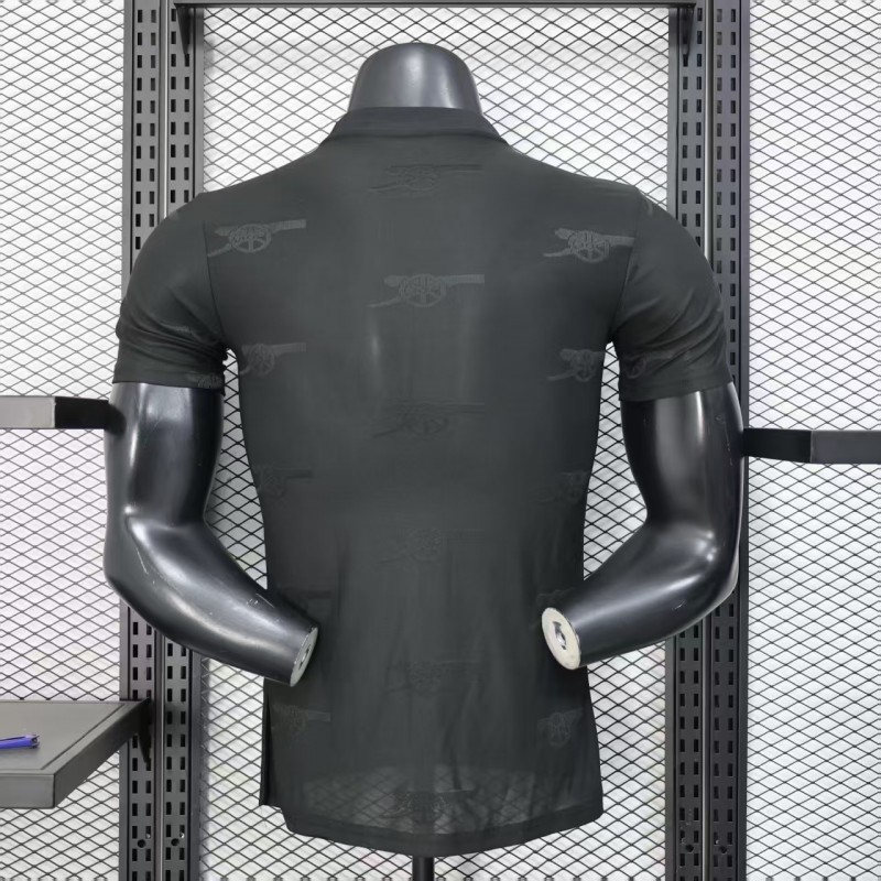 player version 25 26 arsenal black pre match jersey back Player Version 25 26 Arsenal Black Pre-Match Jersey - Back