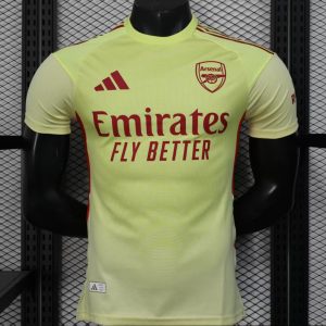 Player Version 25 26 Arsenal Home Yellow Goalkeeper Jersey - Front