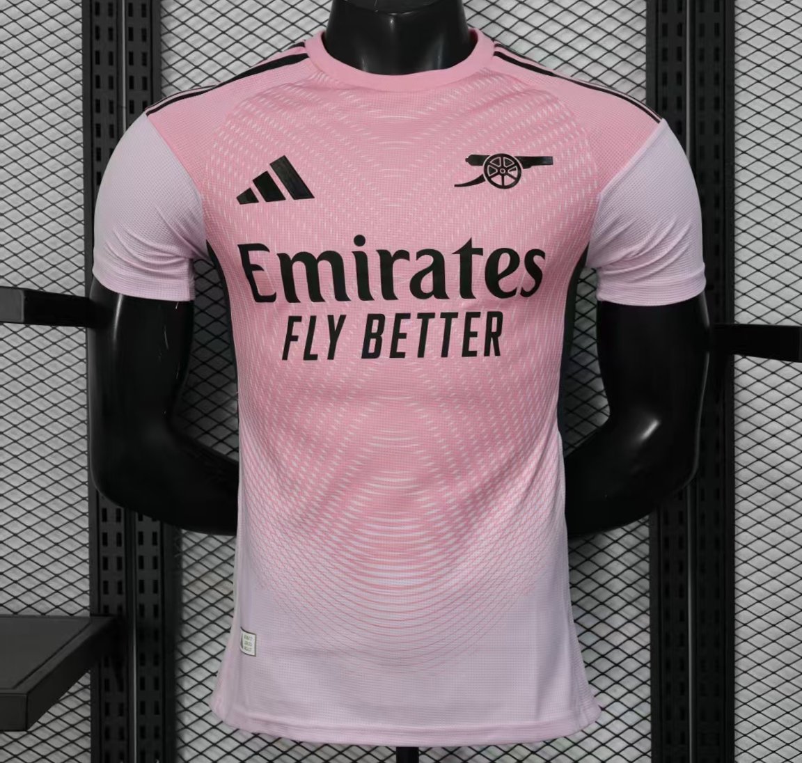 player version 25 26 arsenal pink pre match jersey front Player Version 25 26 Arsenal Pink Pre-Match Jersey - Front