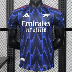 Player Version 25 26 Arsenal Third Blue with Geometric Lightning Pattern Jersey - Front