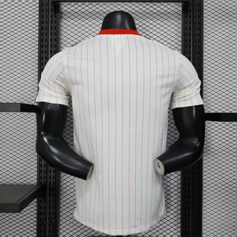 player version 25 26 benfica white casual jersey back Player Version 25 26 Benfica White Casual Jersey - Back