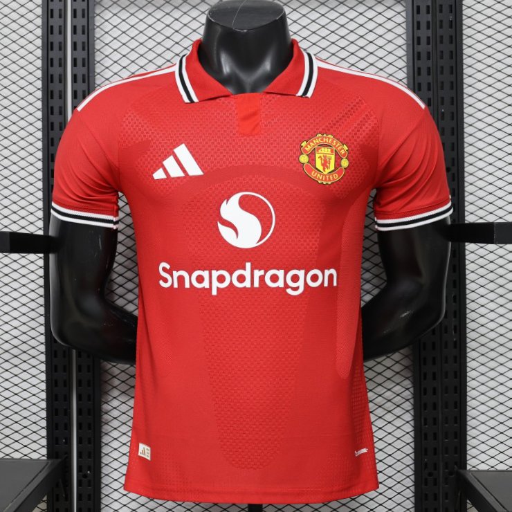 player version 25 26 manchester united red home jersey front Player Version 25 26 Manchester United Red Home Jersey - Front