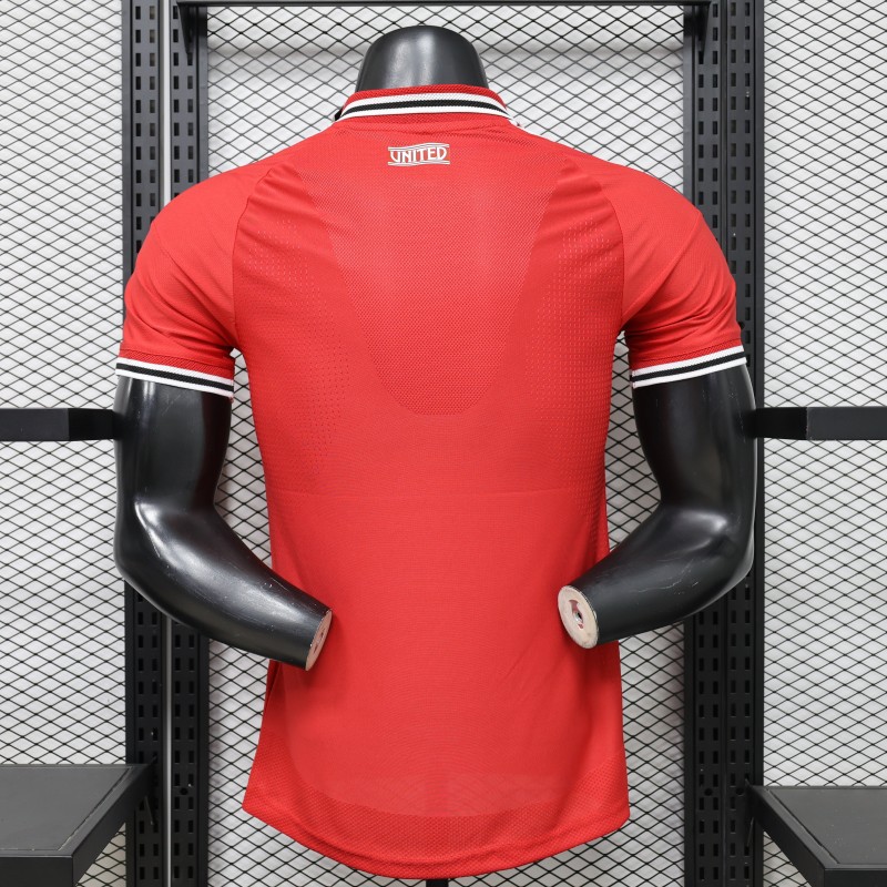 player version 25 26 manchester united red home jersey back Player Version 25 26 Manchester United Red Home Jersey - Back