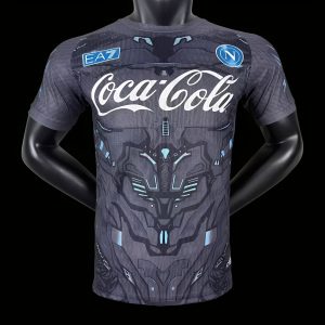 Player Version 25 26 Napoli EA7 Gray with Robotic Armor Pattern Jersey - Front