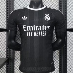 Player Version 25 26 Real Madrid Black Goalkeeper Jersey - Front