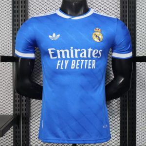 Player Version 25 26 Real Madrid Third Blue Jersey - Front
