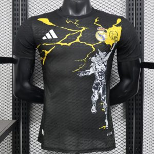 Player Version 25 26 Real Madrid x Avengers Graphic Black Jersey - Front