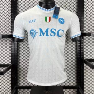 Player Version 25 26 SSC Napoli Champion Away White Jersey - Front