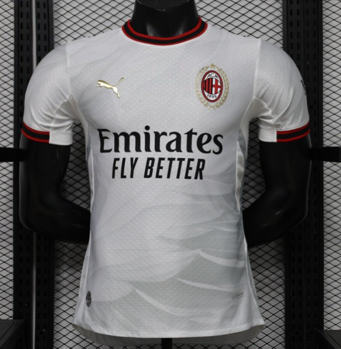 player version 26 27 ac milan away white jersey front Player Version 26 27 AC Milan Away White Jersey - Front