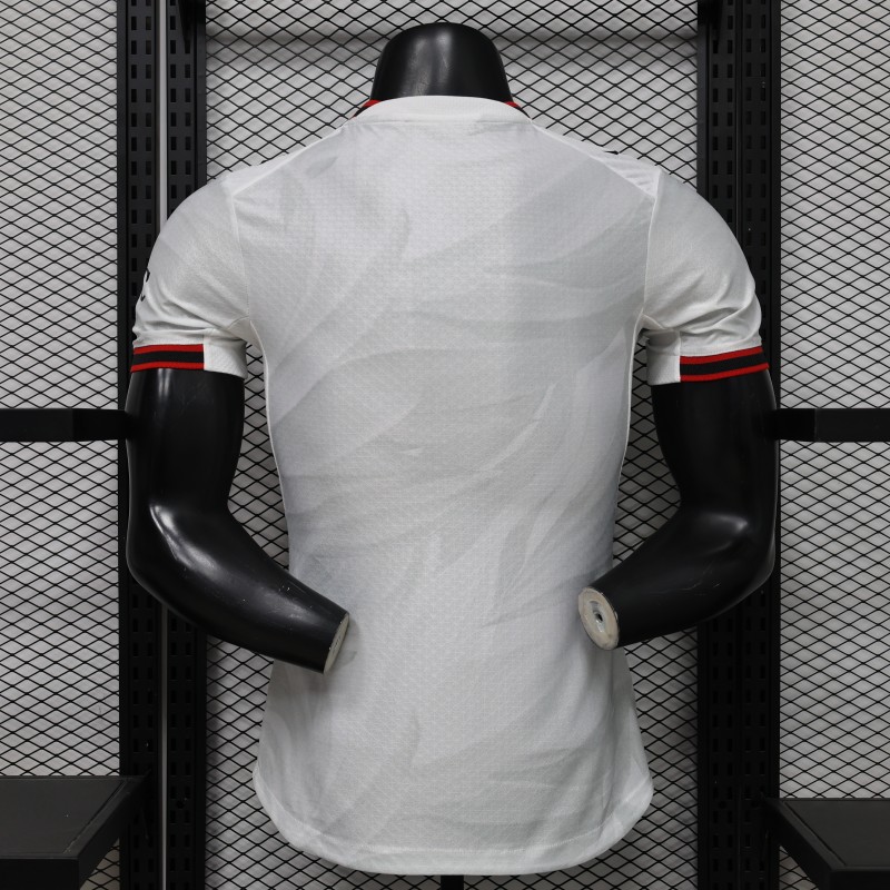 player version 26 27 ac milan away white jersey back Player Version 26 27 AC Milan Away White Jersey - Back