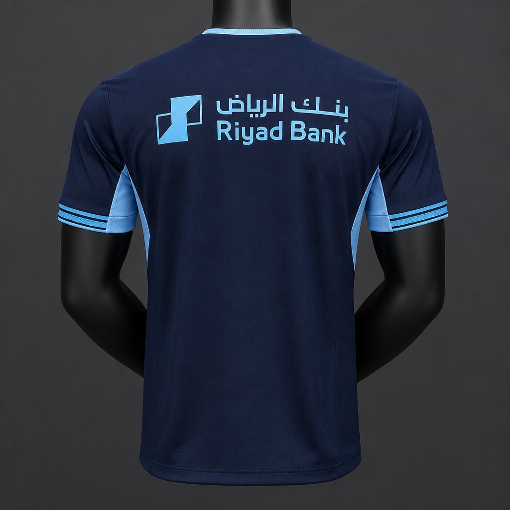 player version 26 27 al hilal home navy blue jersey back Player Version 26 27 Al-Hilal Home Navy Blue Jersey - Back