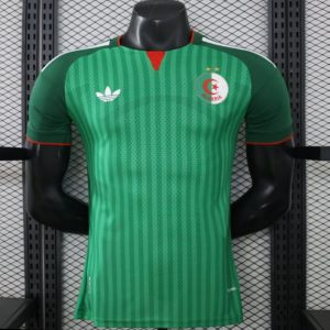 Player Version 26 27 Algeria Green Stripe V-Neck Special Edition Jersey - Front