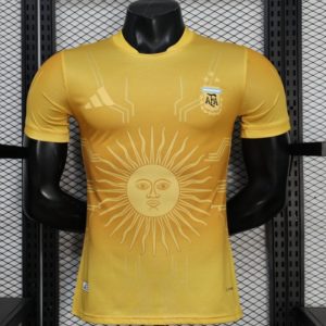 Player Version 26 27 Argentina Golden Yellow Sun of May Special Edition Jersey - Front