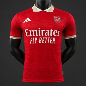 Player Version 26 27 Arsenal Home Red Yellow POLO Jersey - Front