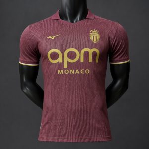 Player Version 26 27 AS Monaco Away Maroon Jersey - Front
