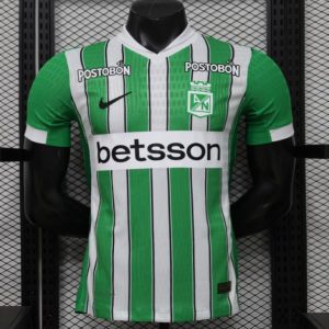 Player Version 26 27 Atlético Nacional Green & White with Vertical Stripe Home Jersey - Front