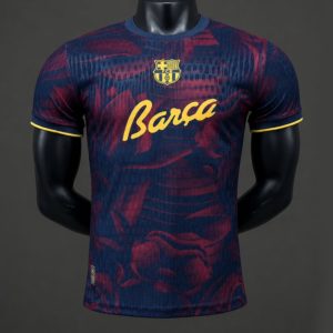 Player Version 26 27 Barcelona Special Abstract Red & Blue Barça Script Jersey - Front