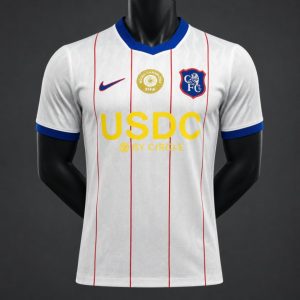 Player Version 26 27 Chelsea Away White Jersey With Sponsor - Front