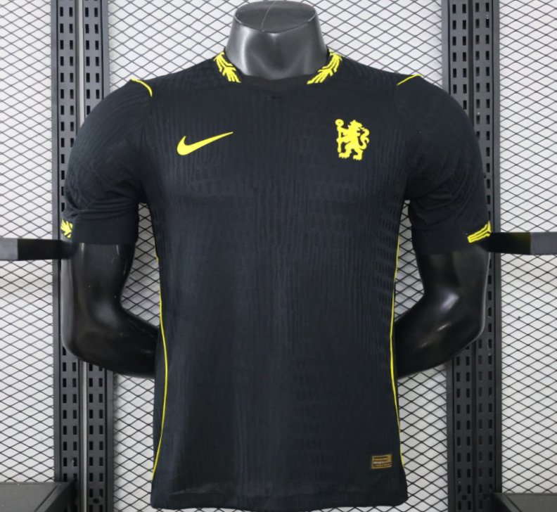 player version 26 27 chelsea fc black third jersey front Player Version 26 27 Chelsea FC Black Third Jersey - Front
