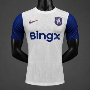 Player Version 26 27 Chelsea White with Blue Away Jersey - Front