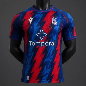 Player Version 26 27 Crystal Palace Home Red & Blue Jersey - Front