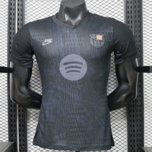 Player Version 26 27 FC Barcelona All-Black with Spotify Sponsor Special Edition Jersey - Front