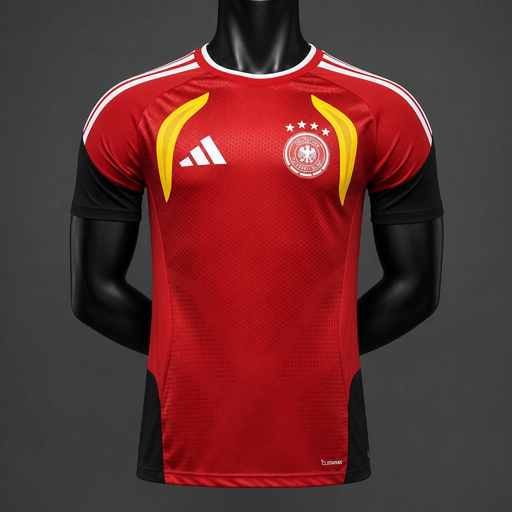 player version 26 27 germany national team home red jersey front Player Version 26 27 Germany National Team Home Red Jersey - Front