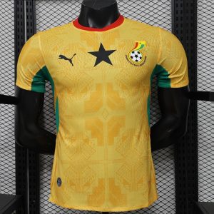 Player Version 26 27 Ghana Away Yellow & Green Red Accent Jersey - Front