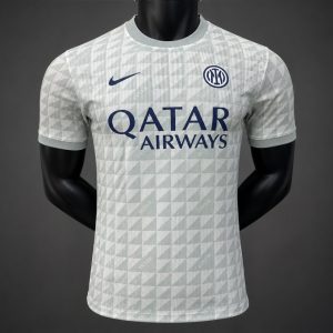 Player Version 26 27 Inter Milan Gray White Pre-Match Jersey - Front