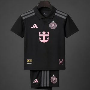 Player Version 26 27 Kids Inter Miami Away Black Jersey - Front