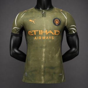 Player Version 26 27 Manchester City Third Olive Jersey - Front