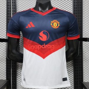 Player Version 26 27 Manchester United Navy & White V-Panel Away Jersey - Front