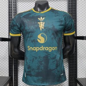 Player Version 26 27 Manchester United Teal & Gold Third Special Edition Jersey - Front