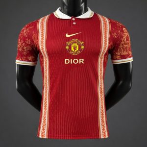 New arrivals Player Version 26 27 Manchester United x Nike x Dior Parisian Heritage Concept Polo Jersey - Front