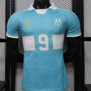 Player Version 26 27 Marseille Away Light Blue Jersey - Front