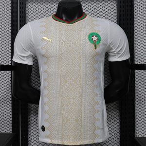 Player Version 26 27 Morocco Away White & Gold Amazigh Pattern Jersey - Front