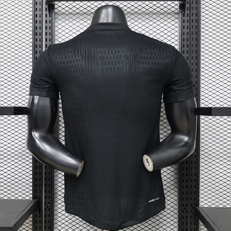 player version 26 27 norway away black tonal stripe jersey back Player Version 26 27 Norway Away Black Tonal Stripe Jersey - Back
