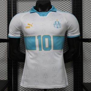 Player Version 26 27 Olympique de Marseille White with Sky Blue Special Edition Jersey - Front