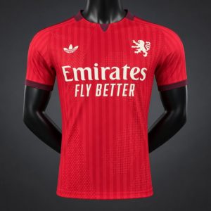 New arrivals Player Version 26 27 Olympique Lyonnais Away Red Jersey - Front