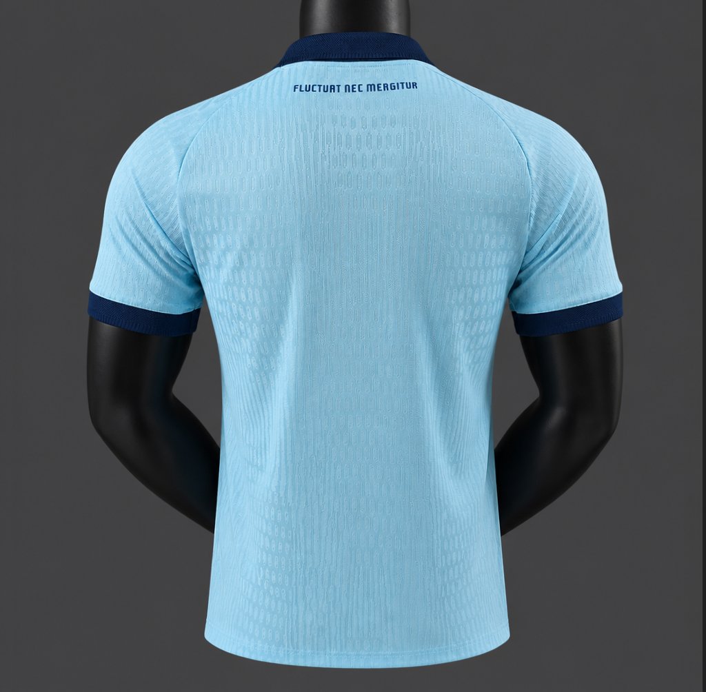 player version 26 27 paris fc away light blue jersey back Player Version 26 27 Paris FC Away Light Blue Jersey - Back