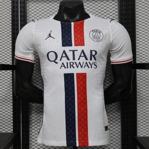 New arrivals Player Version 26 27 Paris Saint-Germain Away White & Navy Red Stripe Special Edition Jersey - Front