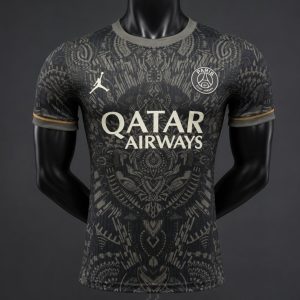 New arrivals Player Version 26 27 Paris Saint-Germain Black with Tribal Pattern Special Edition Jersey - Front