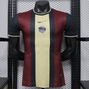 New arrivals Player Version 26 27 PSG Paris Saint-Germain Black Burgundy Gold Special Edition Jersey - Front