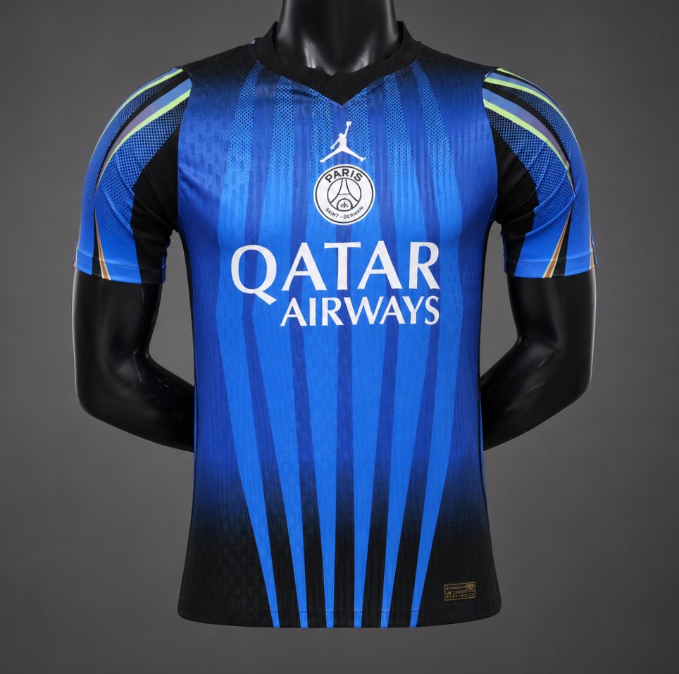 player version 26 27 psg paris saint germain blue special edition jersey front Player Version 26 27 PSG Paris Saint-Germain Blue Special Edition Jersey - Front