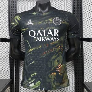 New arrivals Player Version 26 27 PSG ร Jordan Brand Third Black Jersey - Front
