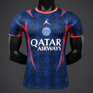 Player Version 26 27 PSG x Jordan Special Navy Blue Red Jersey - Front